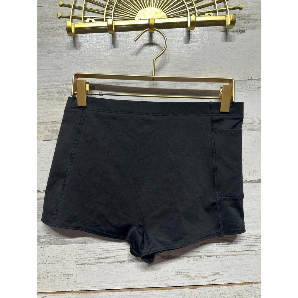 BCG Athletic Compression Shorts Girls XL 16 Black Side Pocket EUC - Picture 2 of 3